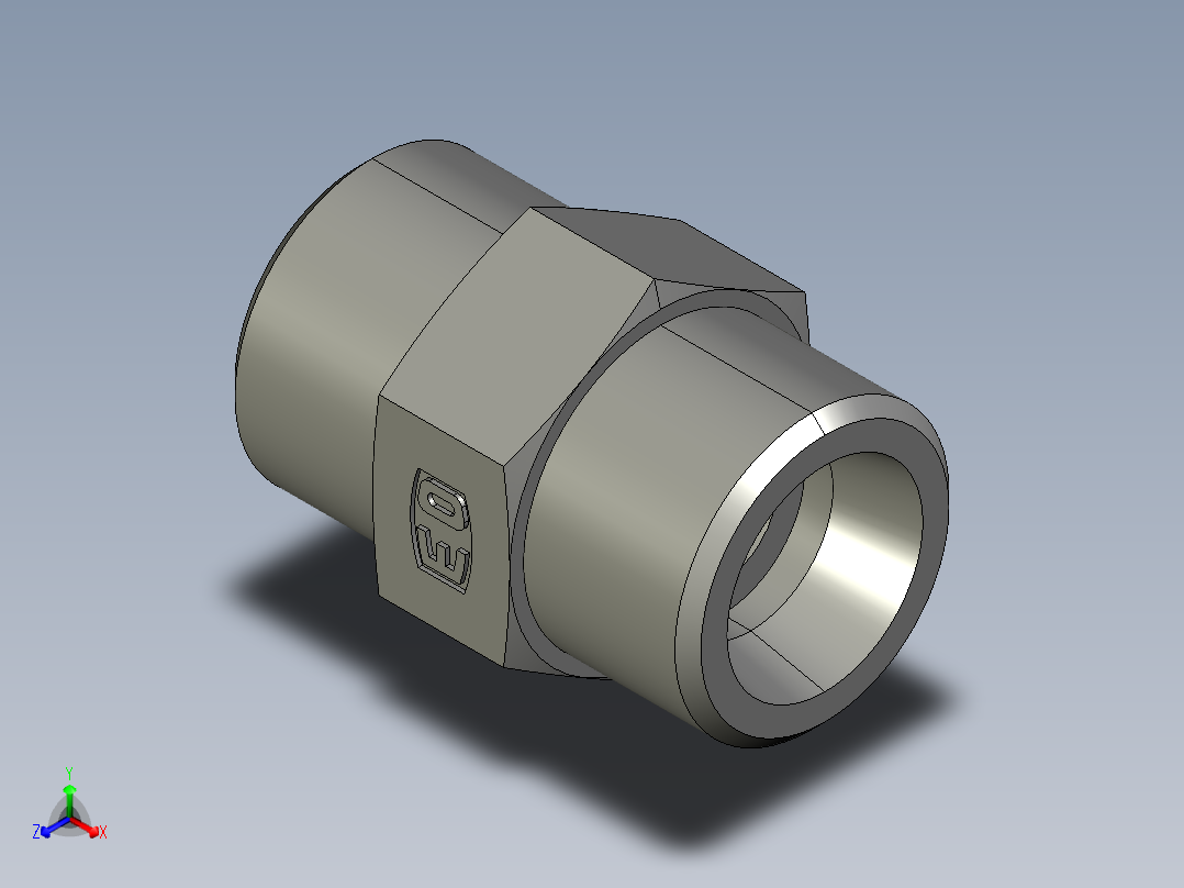 卡套式工业通用硬管接头EO Union G12SCFX正等轴测图