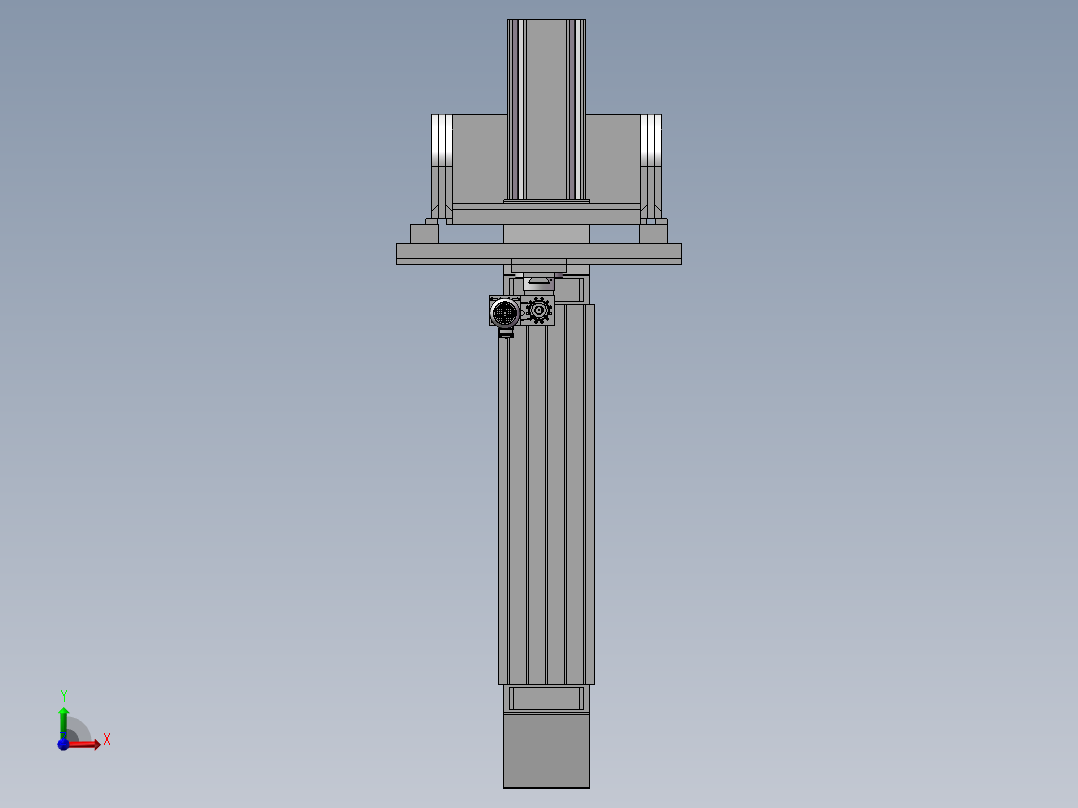 平面刨床工作台前视图