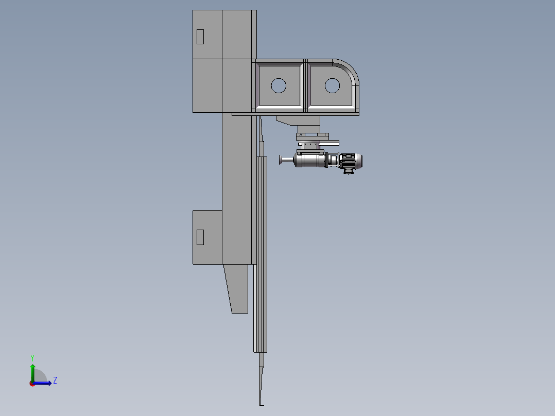 平面刨床工作台左视图