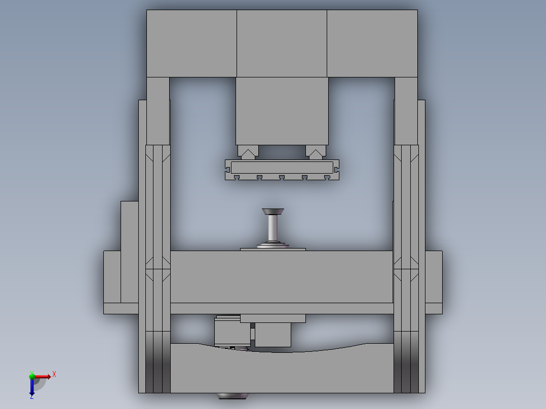 平面刨床工作台俯视图
