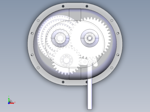 三轴四档变速器catia1027603前视缩略图