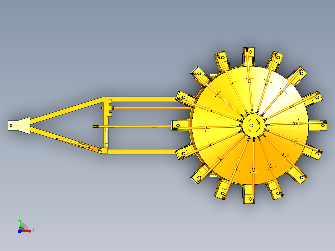 风火轮扫地机模型风前视图