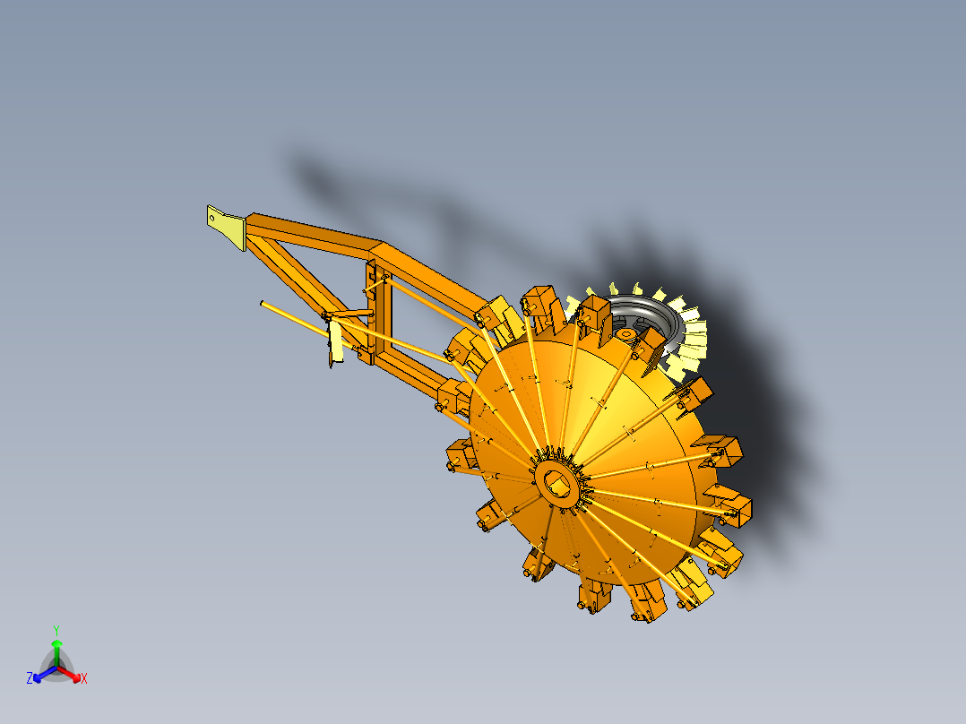 风火轮扫地机模型风正等轴测图