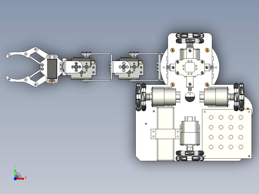 智能物料搬运小车三维模型设计前视图