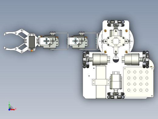 智能物料搬运小车三维模型设计前视缩略图