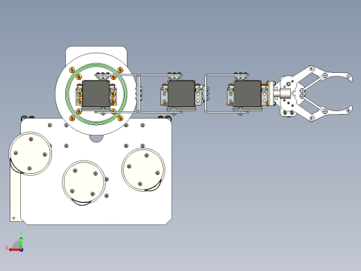 智能物料搬运小车三维模型设计后视缩略图
