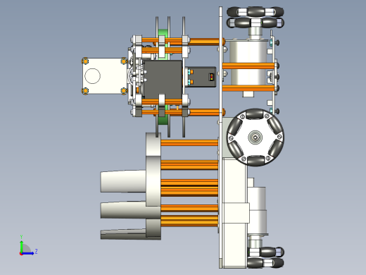 智能物料搬运小车三维模型设计左视缩略图