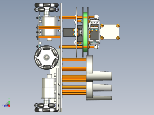 智能物料搬运小车三维模型设计右视缩略图