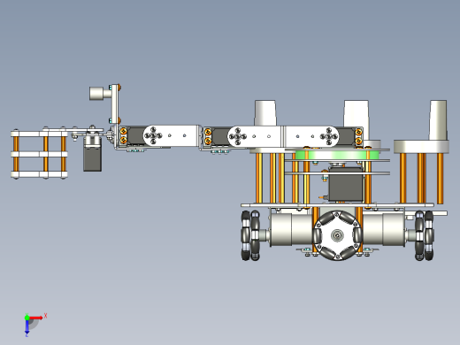 智能物料搬运小车三维模型设计俯视缩略图