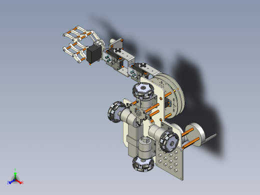 智能物料搬运小车三维模型设计正等轴测缩略图