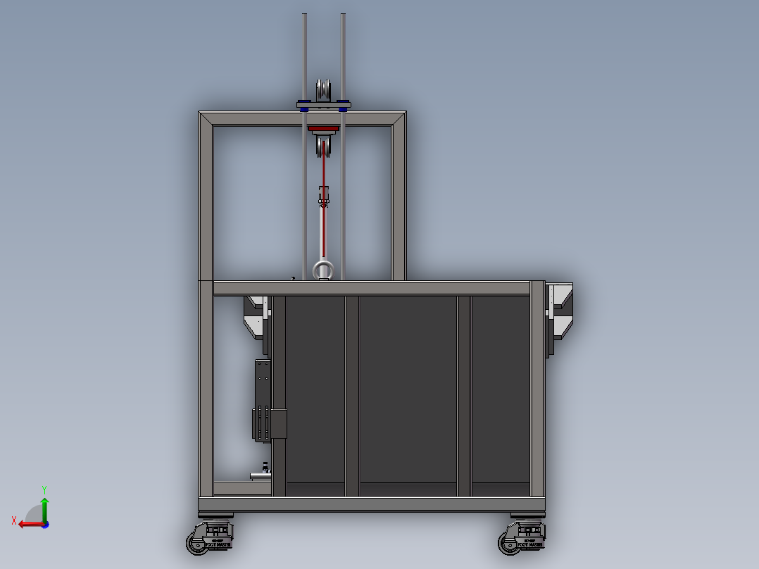 已生产设备转轴检测（sw17可编辑+工程图+bom）后视图