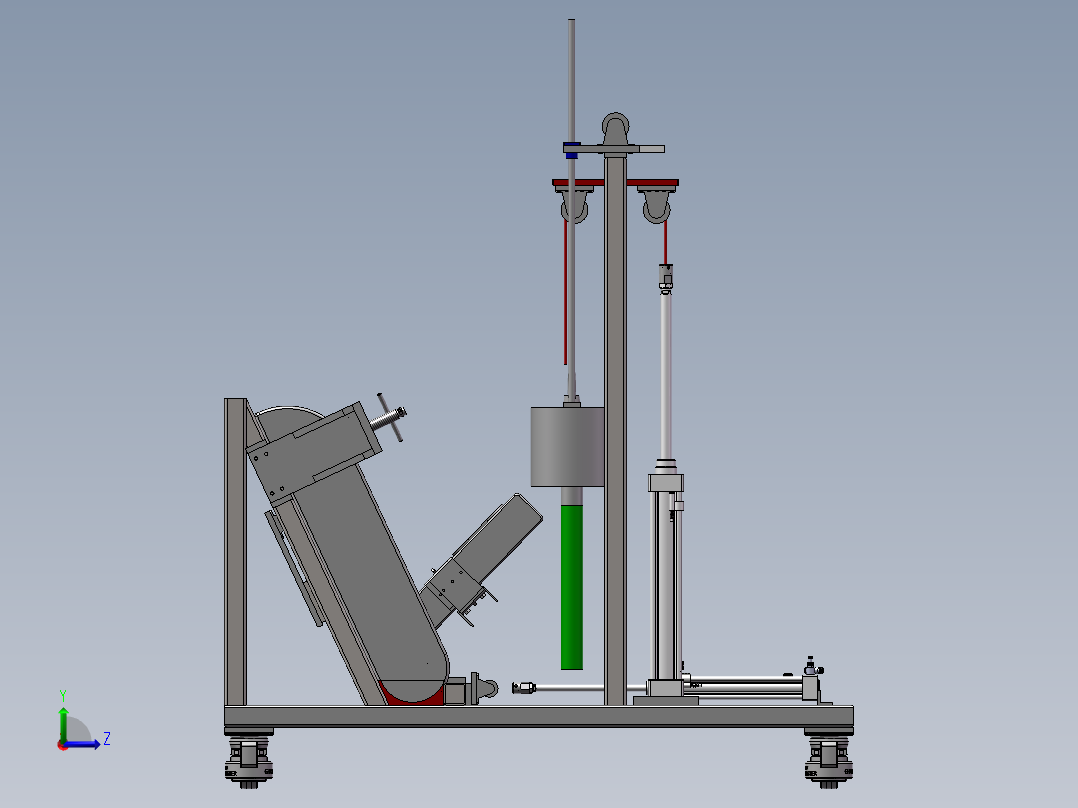 已生产设备转轴检测（sw17可编辑+工程图+bom）左视图