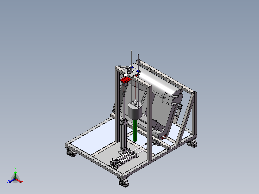 已生产设备转轴检测（sw17可编辑+工程图+bom）正等轴测图