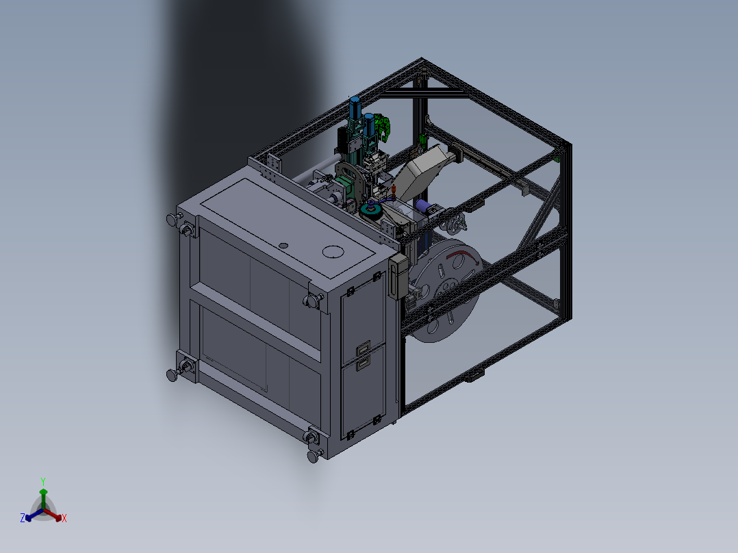 汽车连接器插针机sw15可编辑正等轴测图