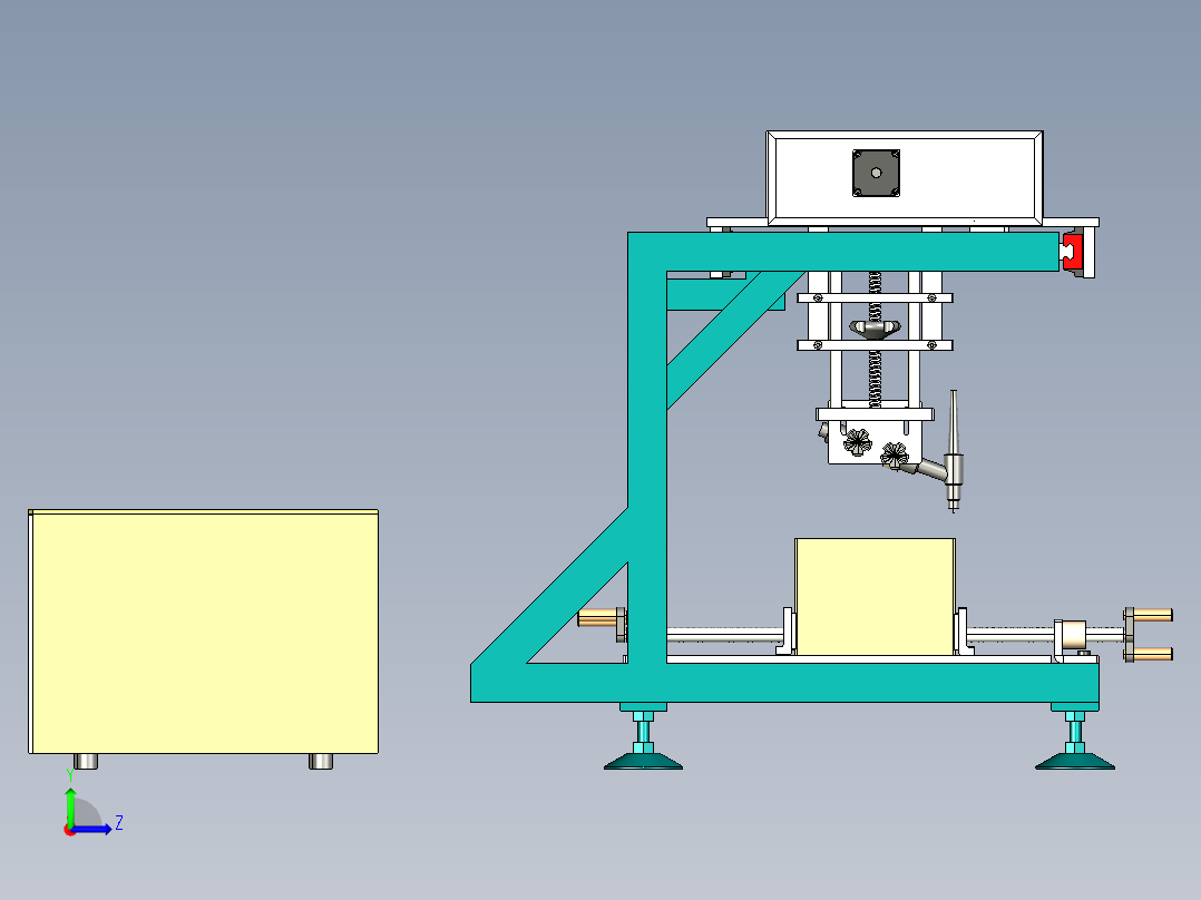 氩弧焊直线焊机step左视图