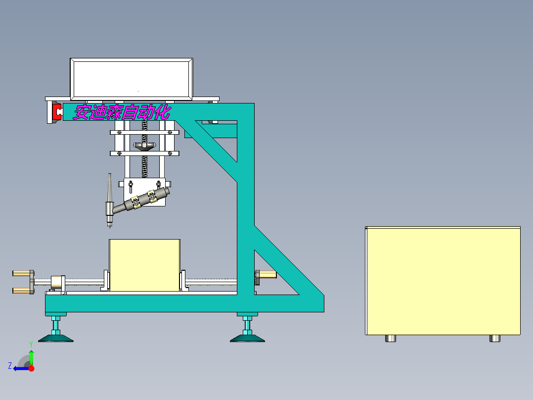 氩弧焊直线焊机step右视图