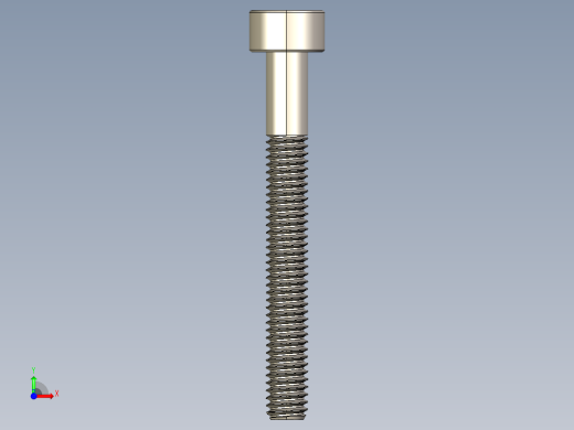 Screw_DIN_912_M2.5x22_A2.STEP公制内六角螺钉前视缩略图