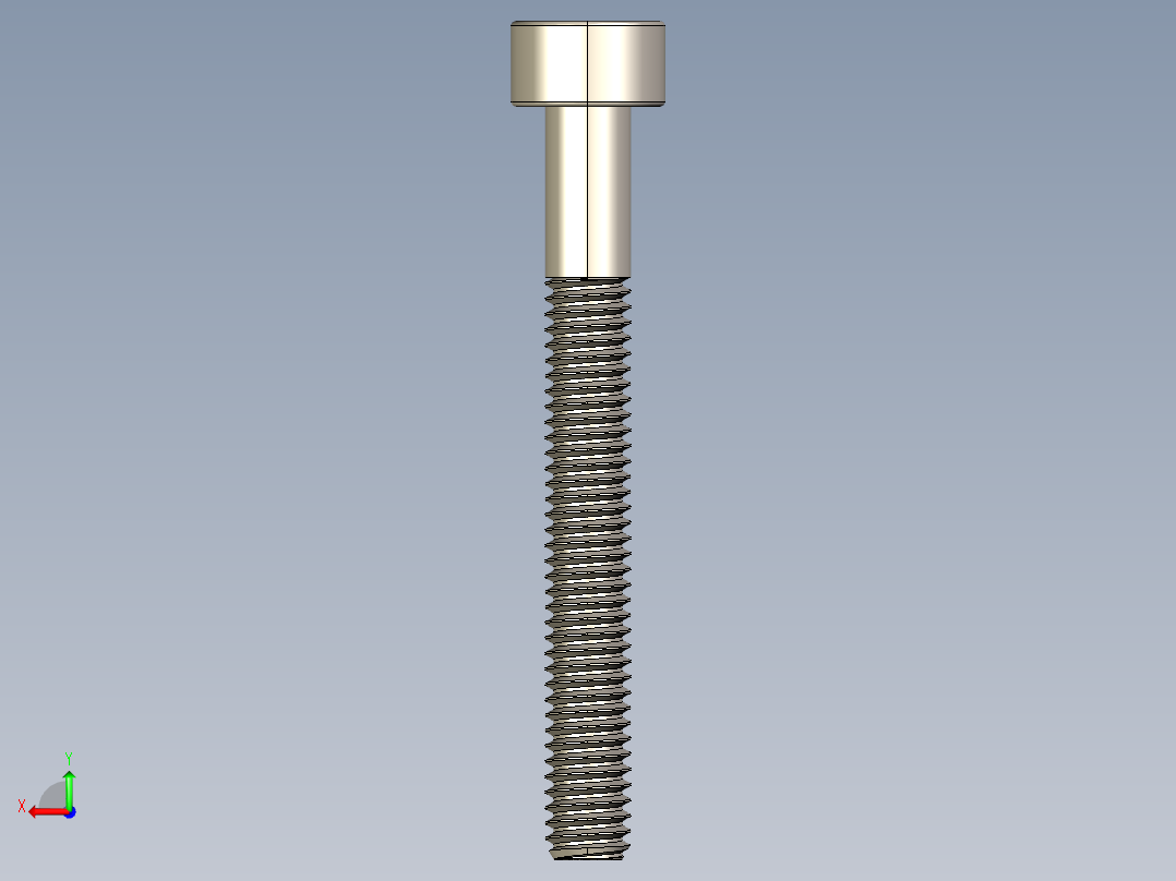 Screw_DIN_912_M2.5x22_A2.STEP公制内六角螺钉后视图