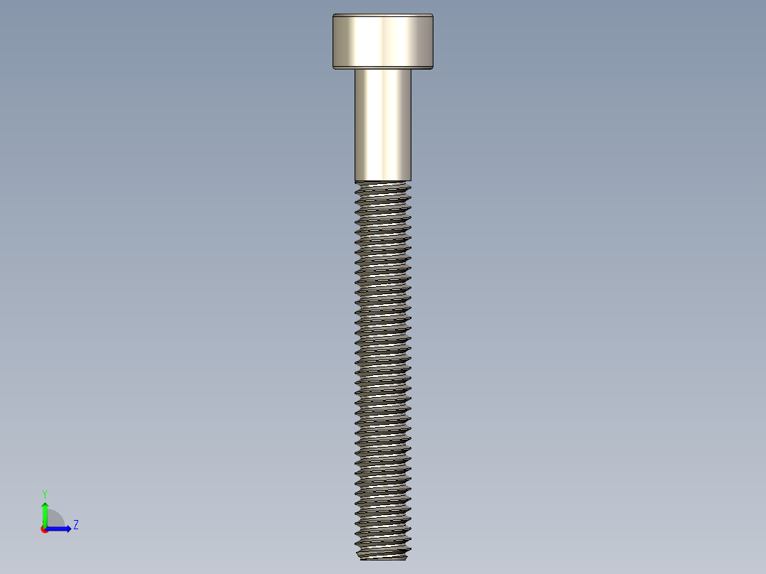 Screw_DIN_912_M2.5x22_A2.STEP公制内六角螺钉左视图