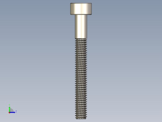 Screw_DIN_912_M2.5x22_A2.STEP公制内六角螺钉左视缩略图