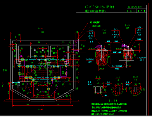 双柱立车C5240地基图340514缩略图