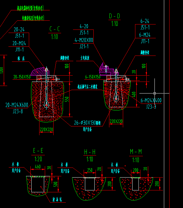 双柱立车C5240地基图340514
