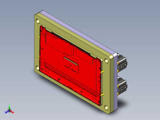 笔记本电脑外壳精铣内腔治具模型三维+CAD