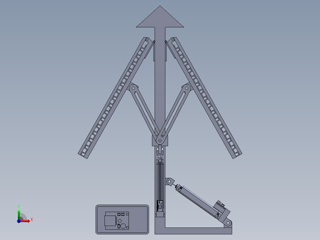 触杆装配模型前视图