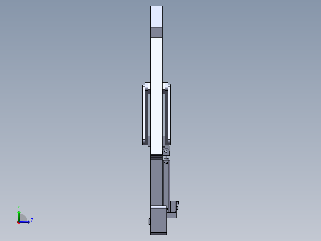 触杆装配模型左视图
