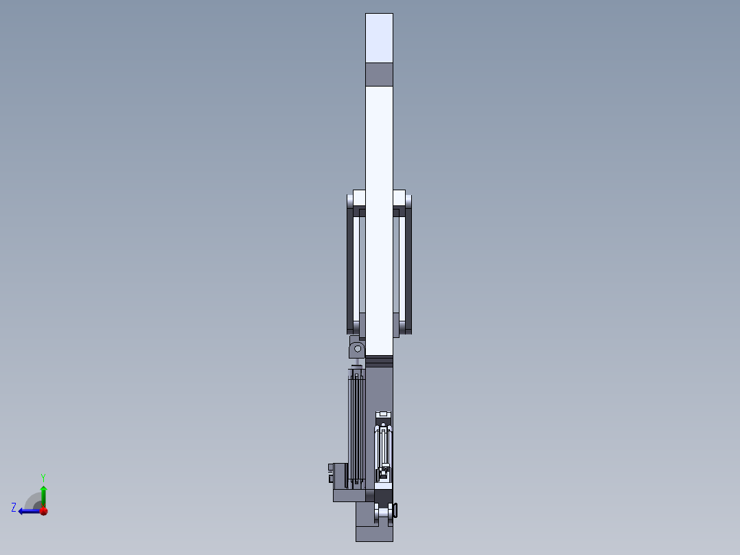 触杆装配模型右视图