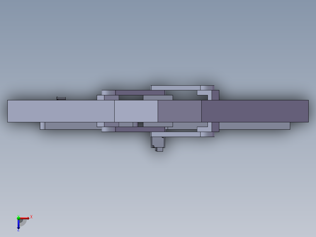 触杆装配模型俯视图