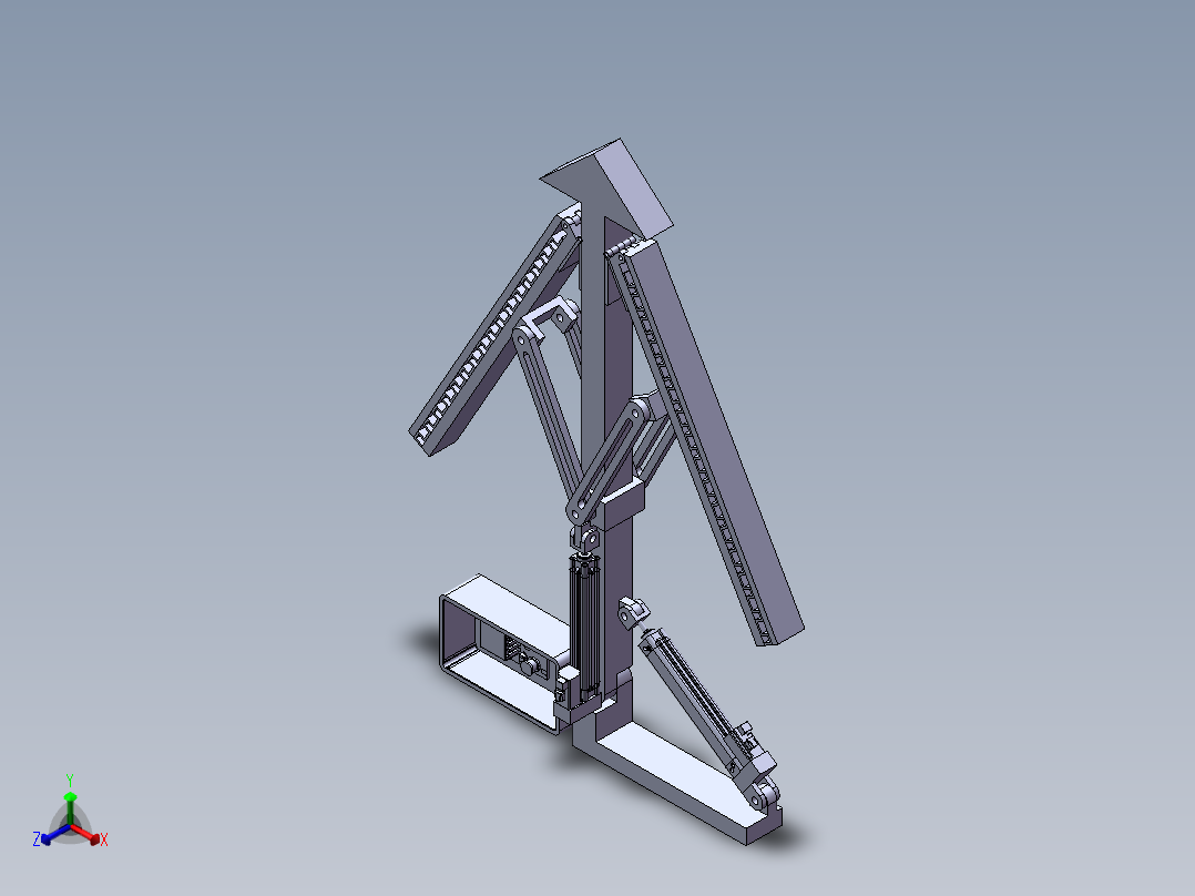 触杆装配模型正等轴测图