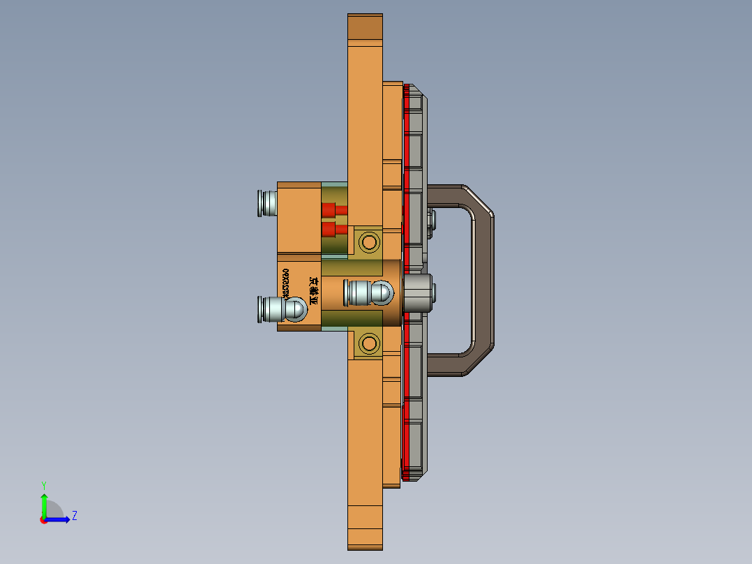 B9403-A-CNC1-笔记本CNC工装夹具三维模型内腔减肉-220824左视图