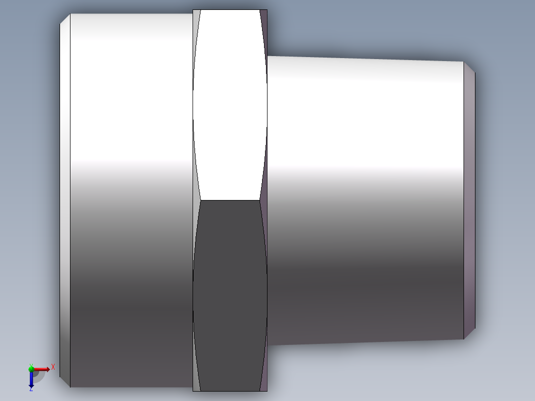 英制锥管螺纹直接头、1CT-45-16SP俯视图