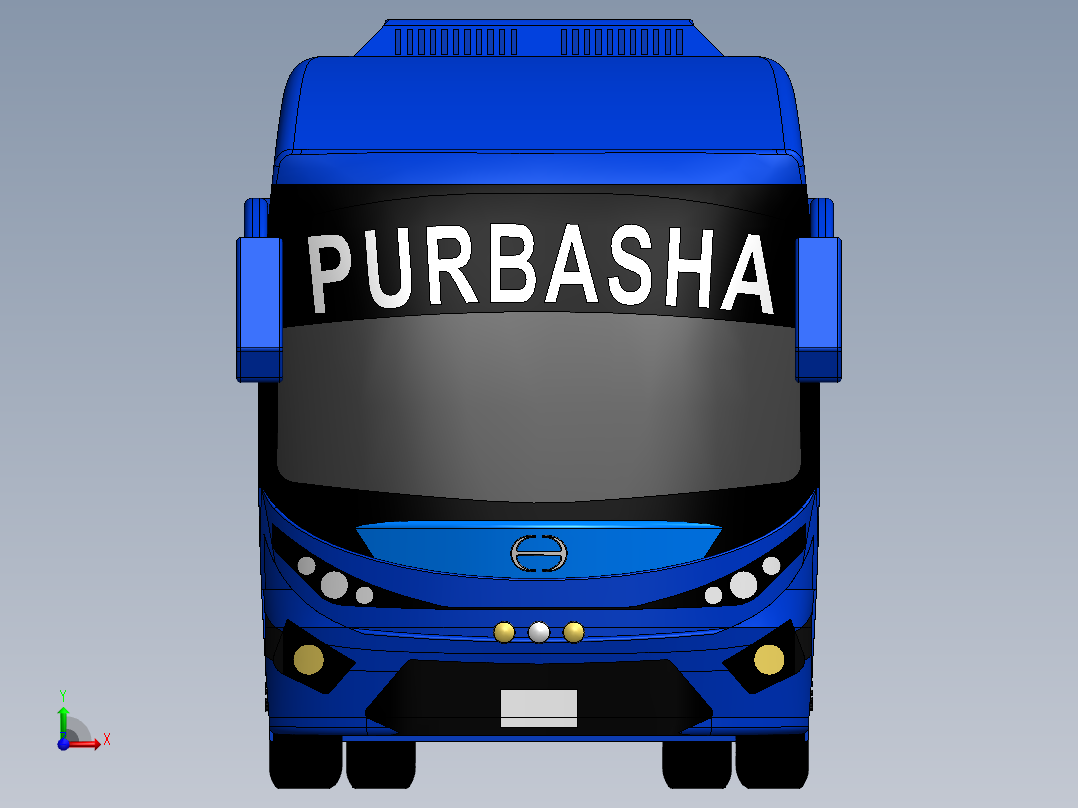 客车、公交车(19)前视图