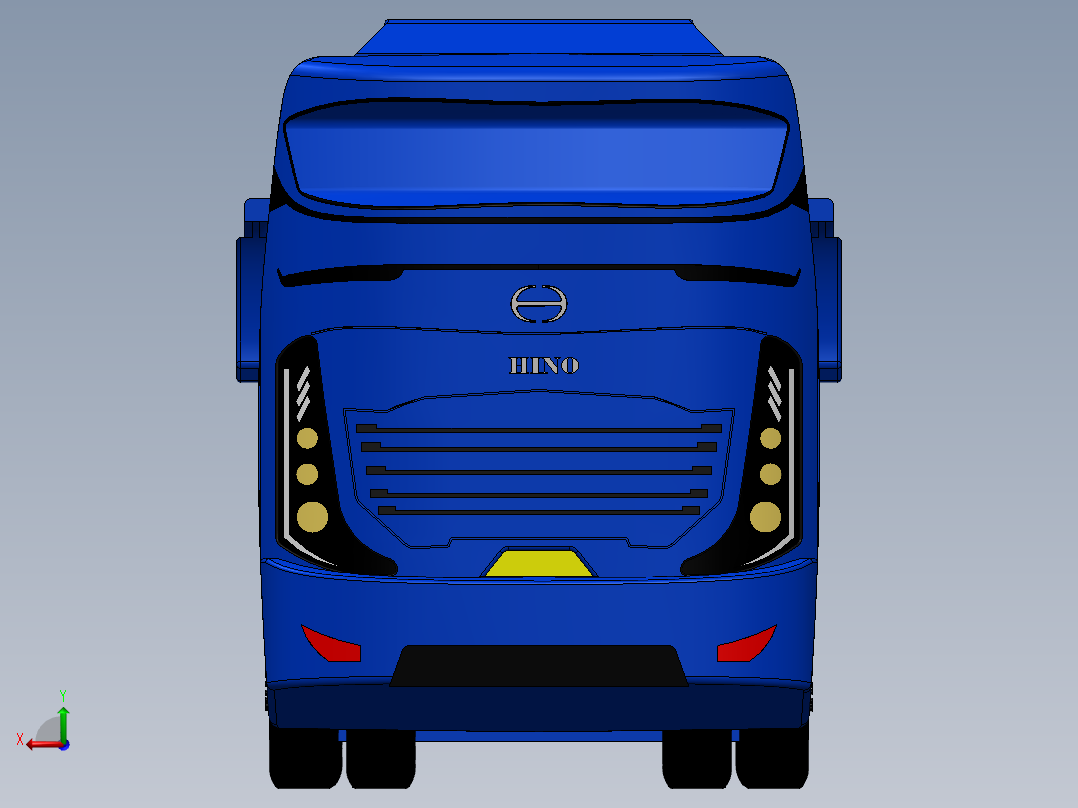 客车、公交车(19)后视图