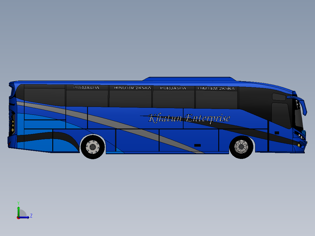 客车、公交车(19)左视图