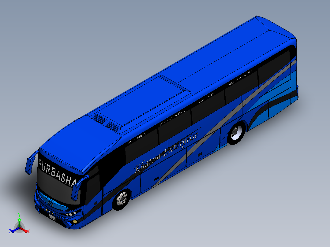 客车、公交车(19)正等轴测图