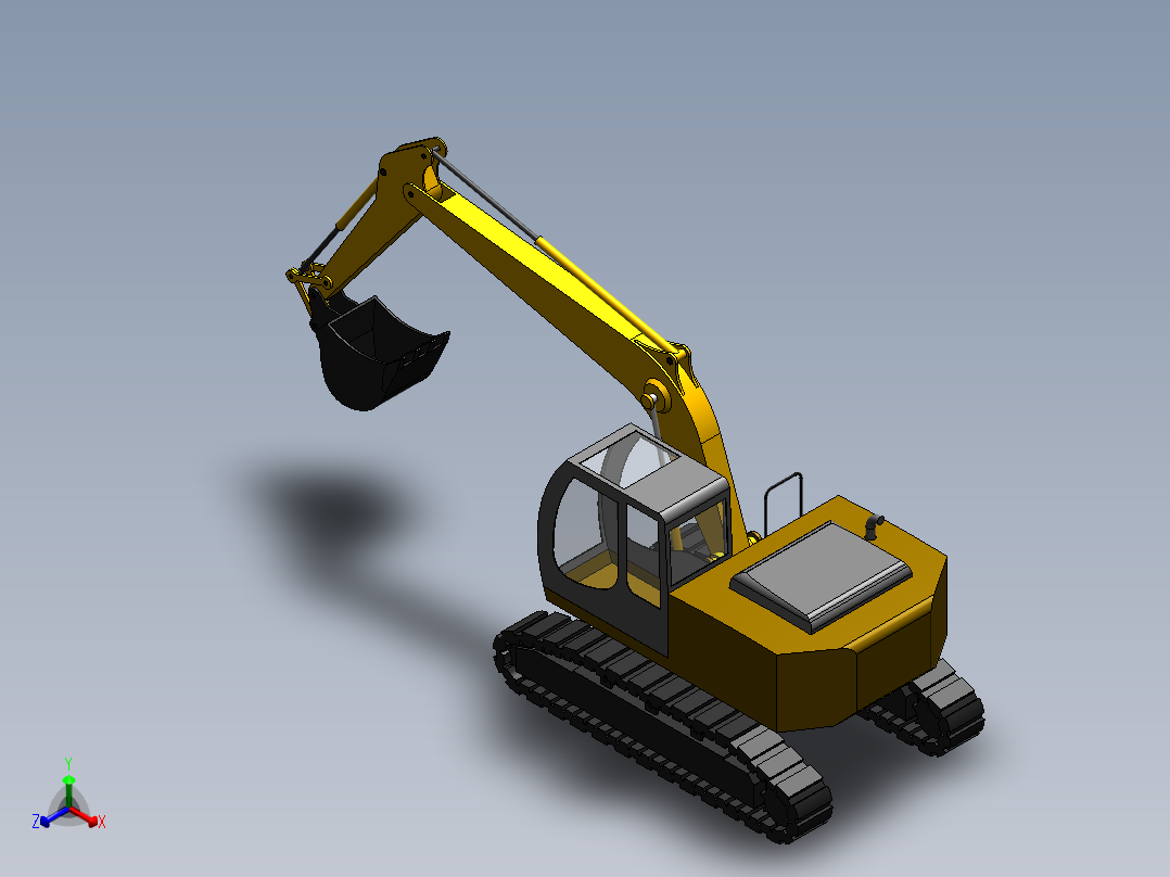 挖掘机、推土机(31)正等轴测图