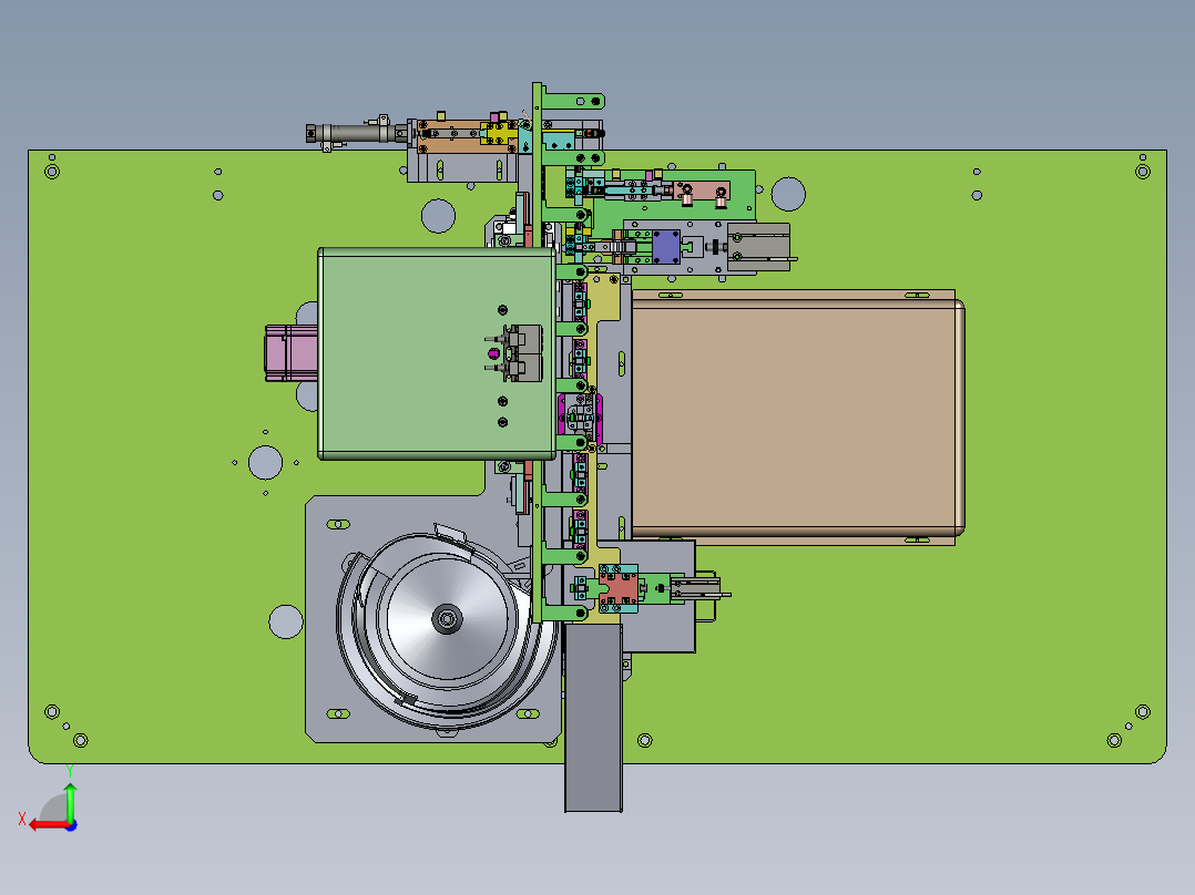 平行传输机后视图
