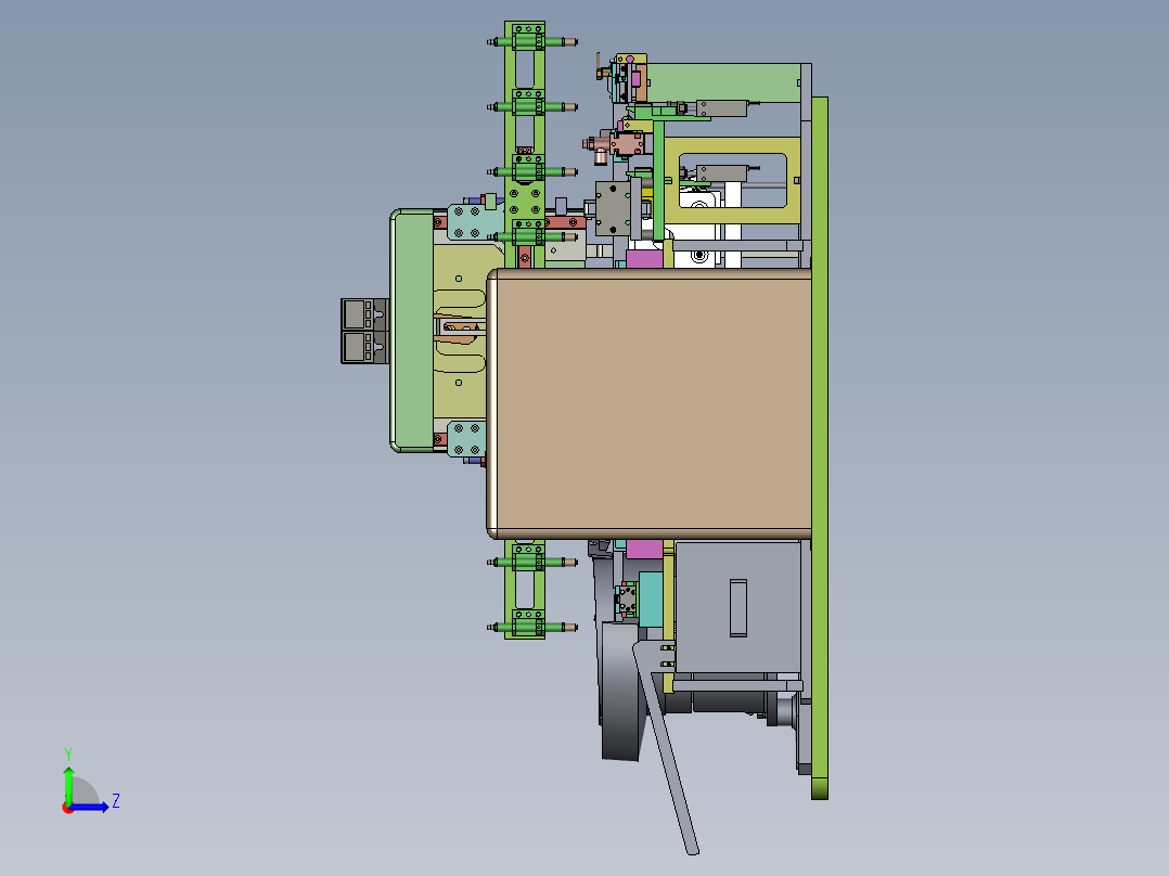 平行传输机左视图
