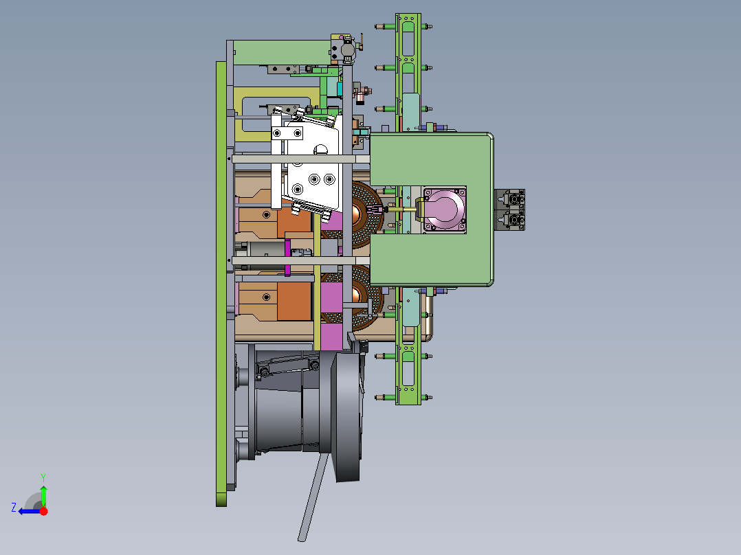 平行传输机右视图