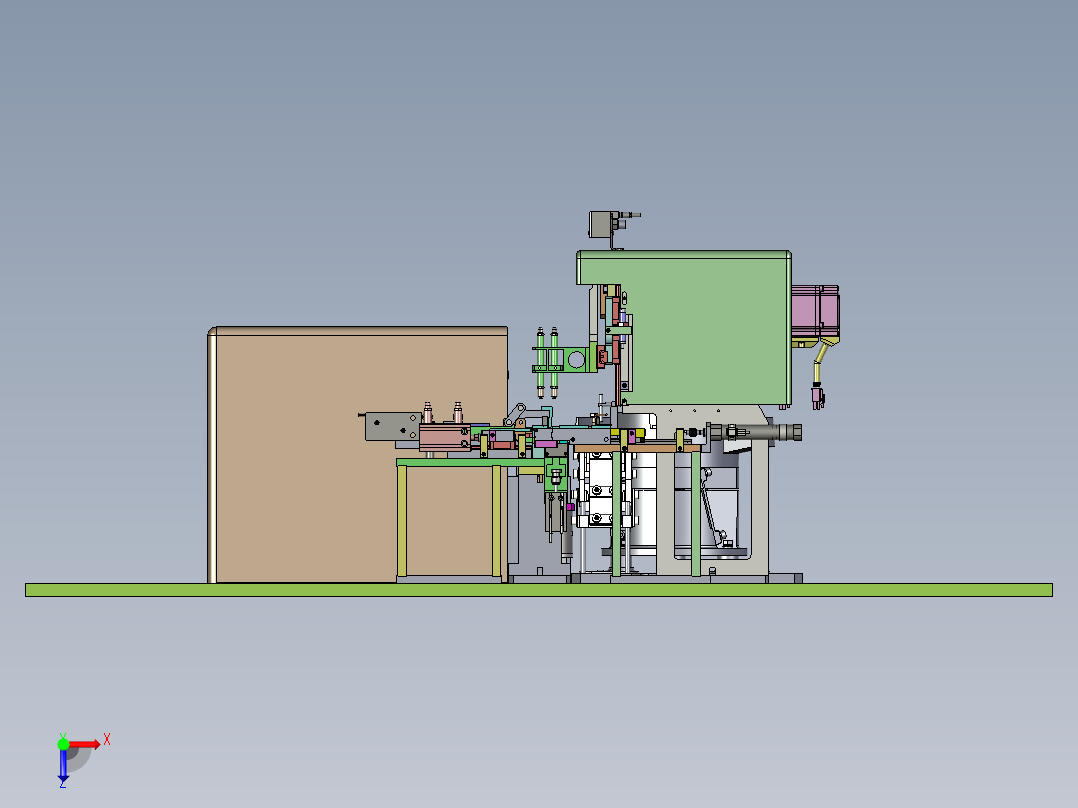 平行传输机俯视图