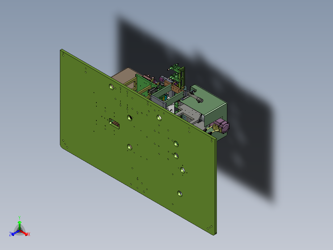 平行传输机正等轴测图