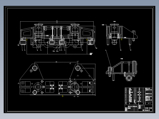 JX1150-溜板工艺极其挂架式双引导镗床夹具