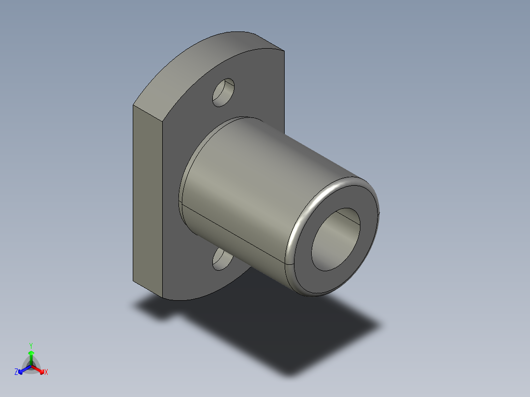 直线轴承LHFC10_2_03正等轴测图