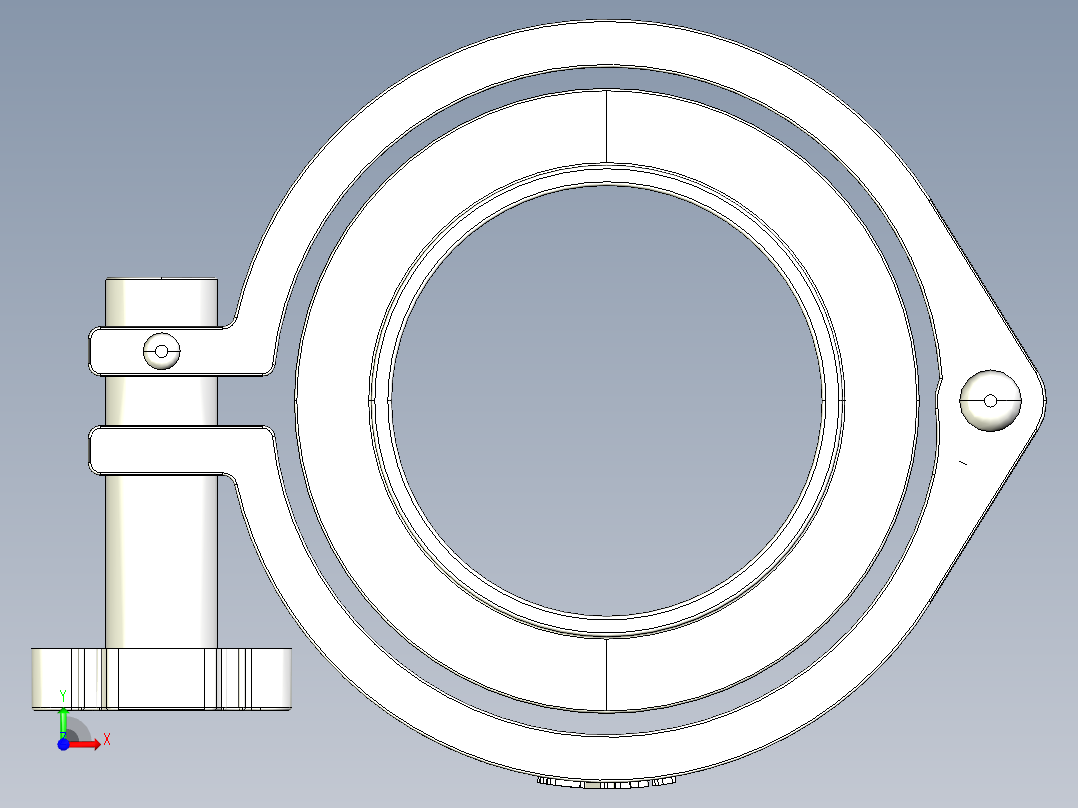 卡盘卡箍快接头卫生接头前视图