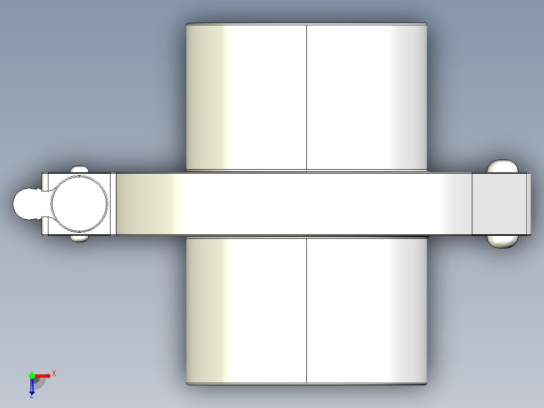 卡盘卡箍快接头卫生接头俯视图