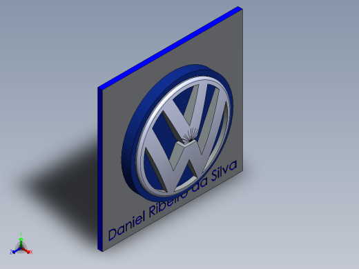 大众汽车的徽标正等轴测缩略图