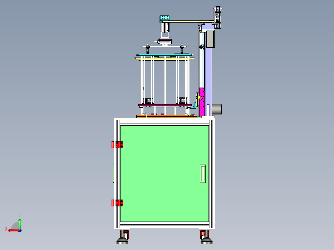 手机外壳压钢片机、自动装钢片机后视图